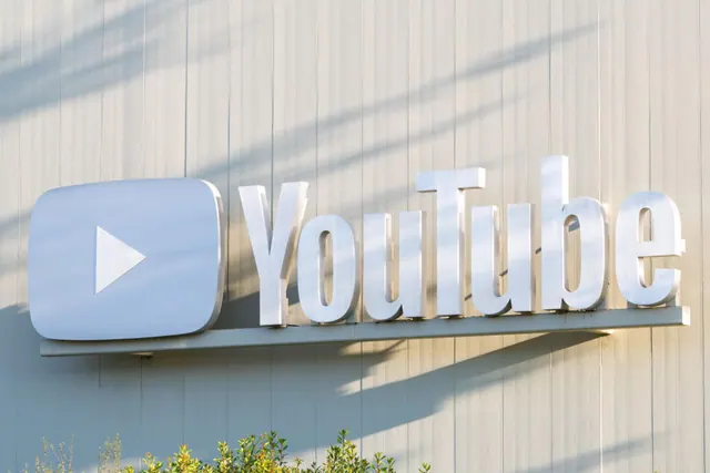 YouTube lettering outside a building in Playa Vista, California