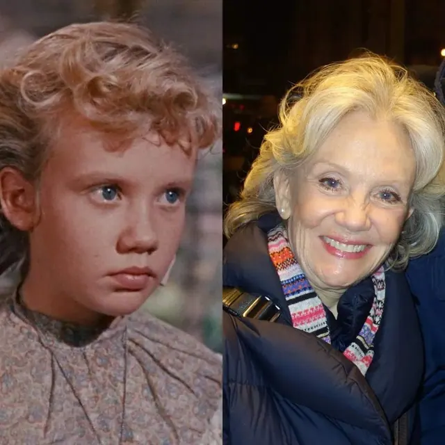 Archive photographs of Hayley Mills at different ages.