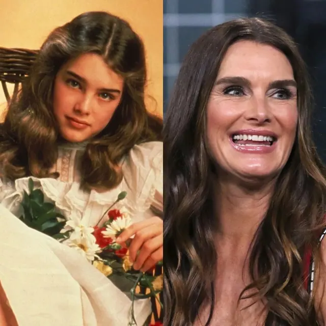 Archive photographs of Brooke Shields at different ages.
