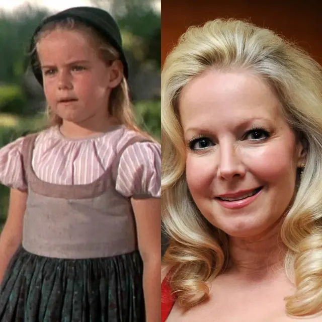 Archive photographs of Kym Karath at different ages.