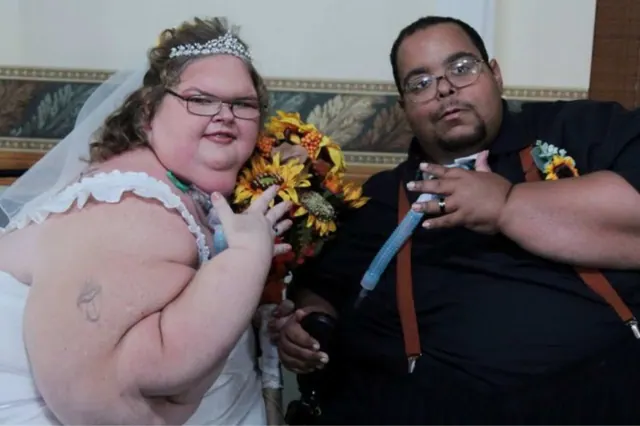 Tammy Slaton and Caleb Willingham in an archive wedding photograph.