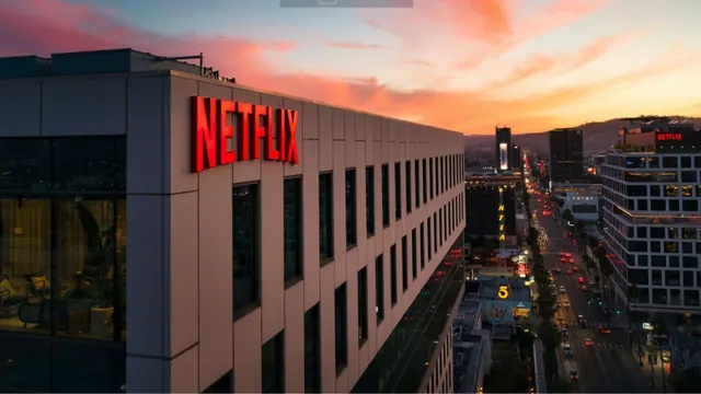 Netflix office building at sunset