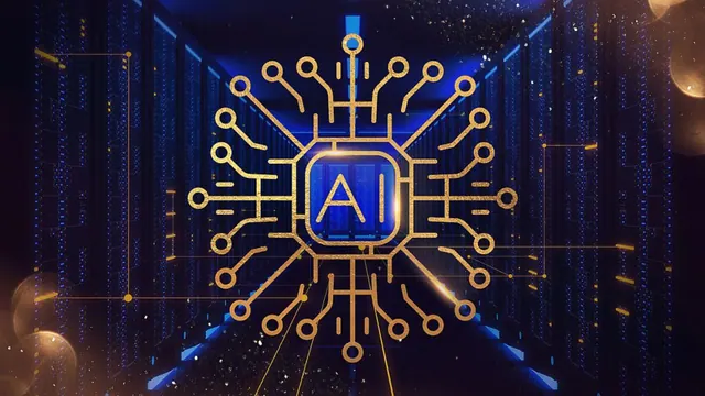 Illustrative AI processor graphic.
