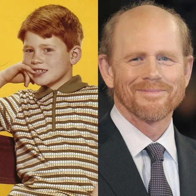 Archive photographs of Ron Howard at different ages.