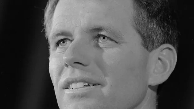 An archival photograph of Robert F. Kennedy