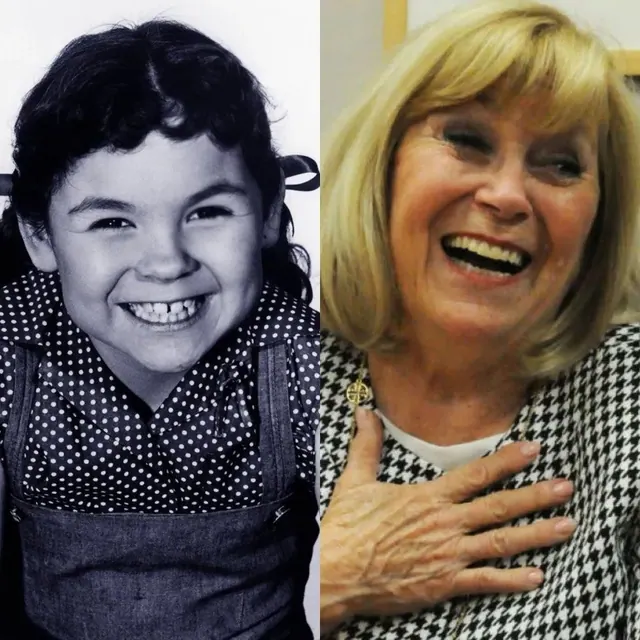 Archive photographs of Lauren Chapin as a child and as an adult.