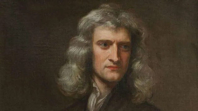 A painted portrait of Isaac Newton