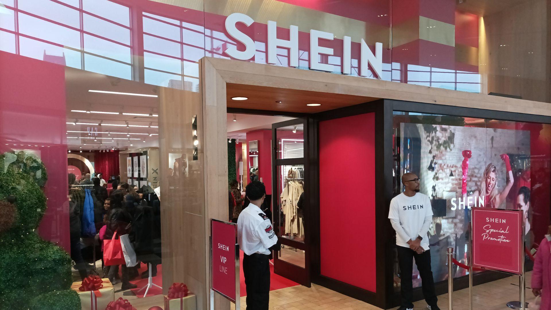 A Shein store entrance.