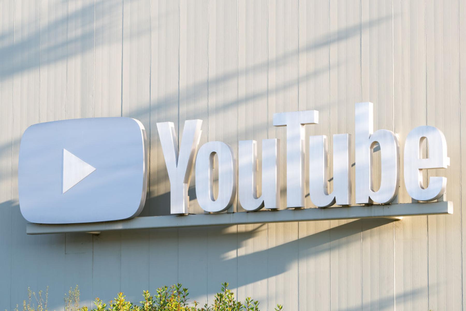 YouTube lettering outside a building in Playa Vista, California