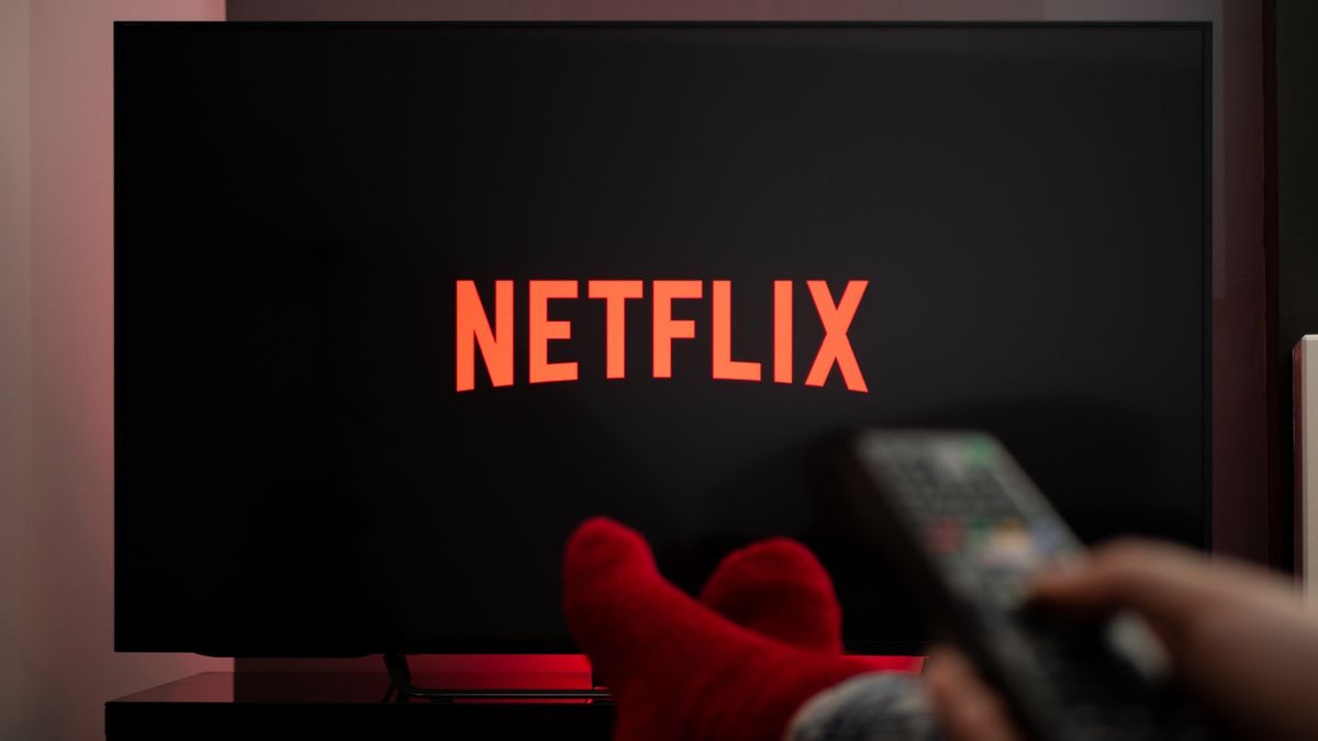 Netflix logo on a television screen