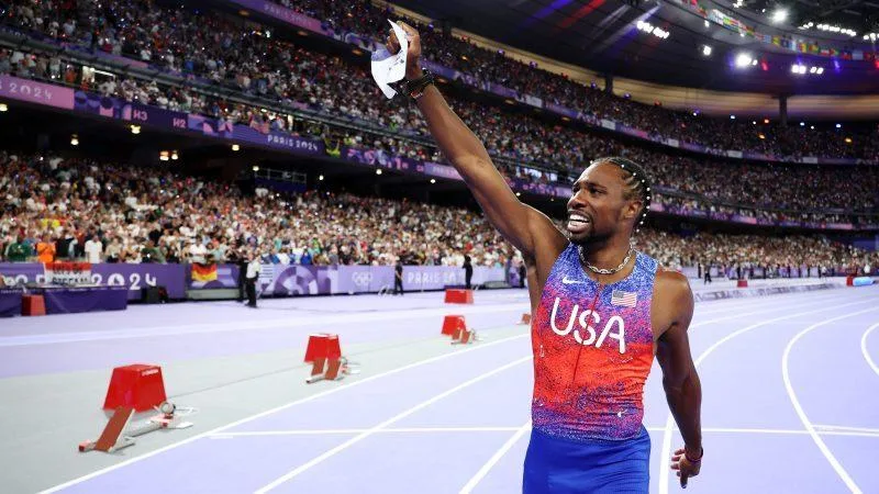 Illustration for “Noah Lyles: Sprinting into Olympic History”