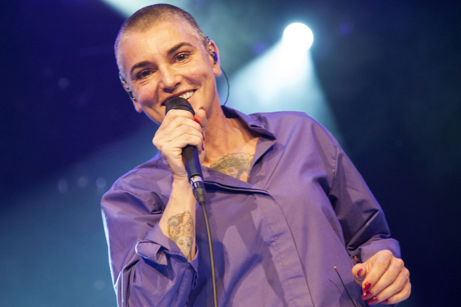 Sinéad O’Connor during a concert