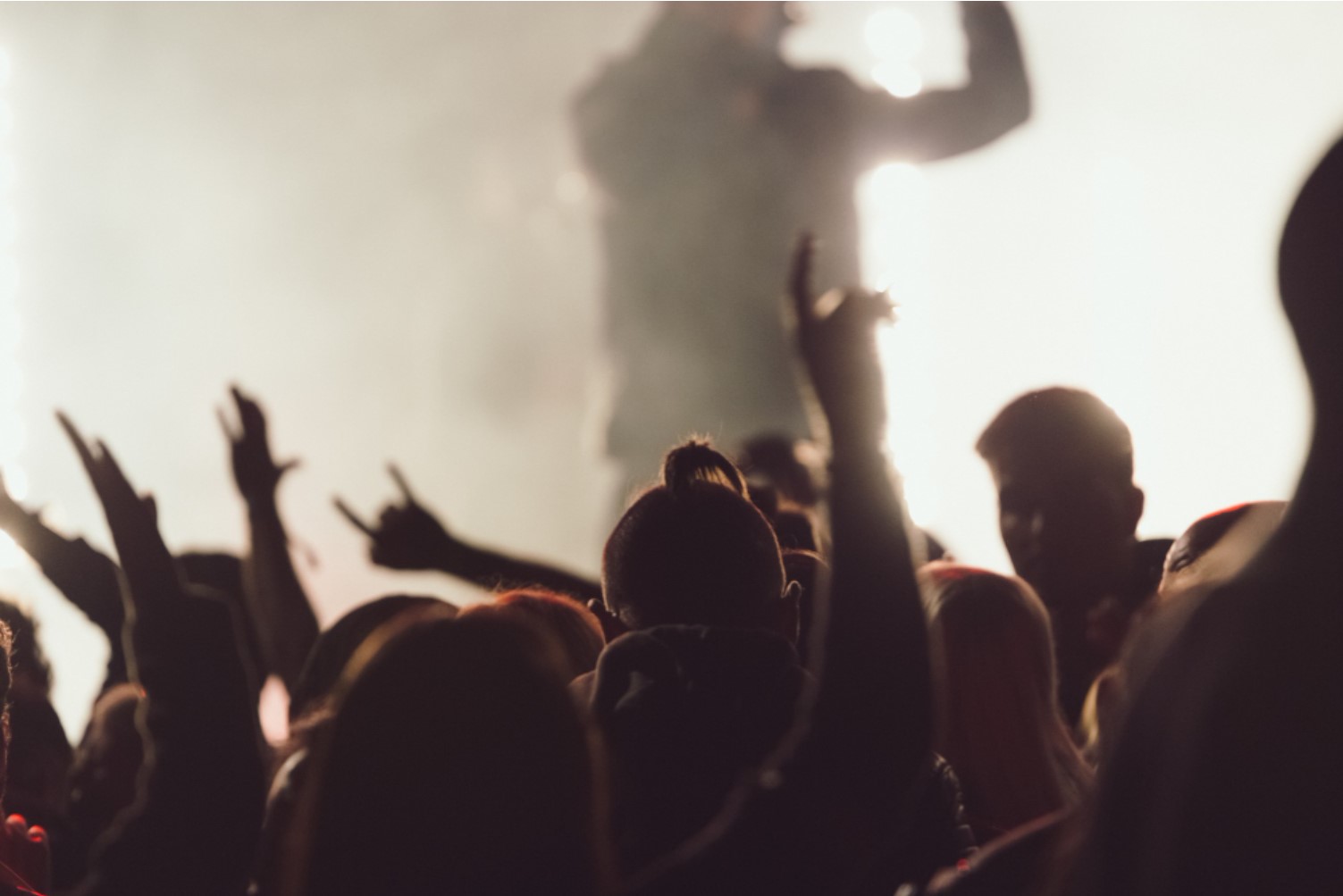 A concert performer and audience; illustrative photograph.