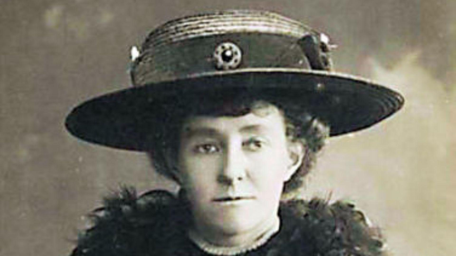 An archival portrait of Emily Wilding Davison.