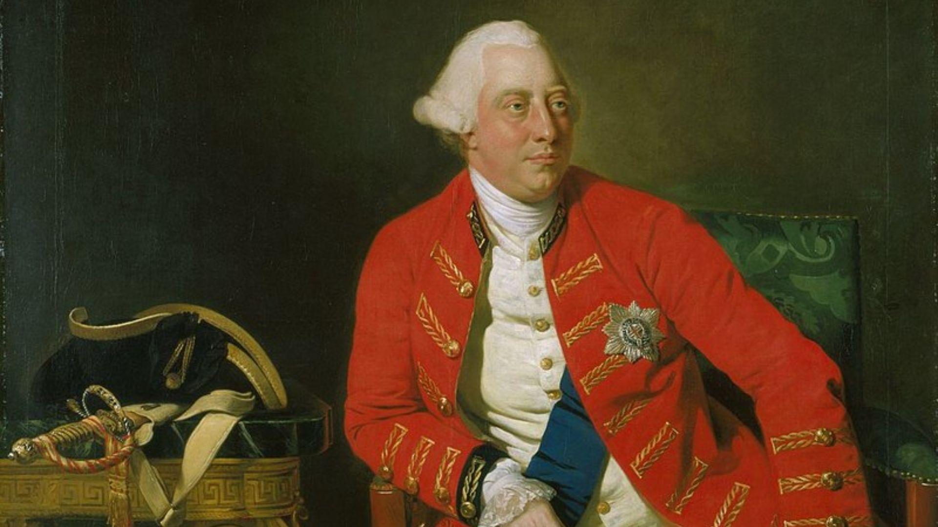 A painted portrait of George III.
