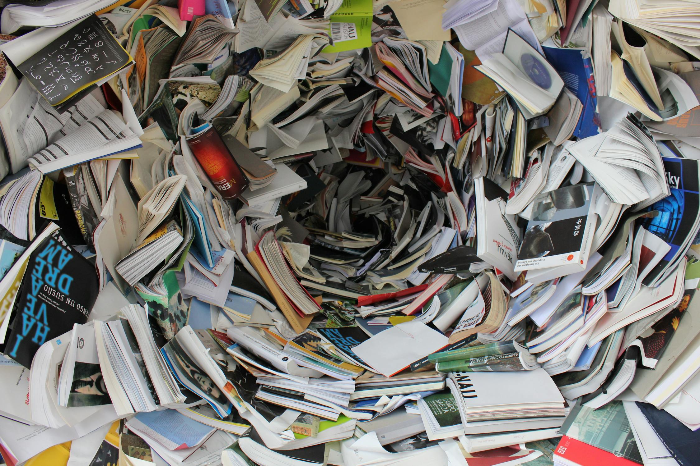 A pile of books; illustrative photograph.