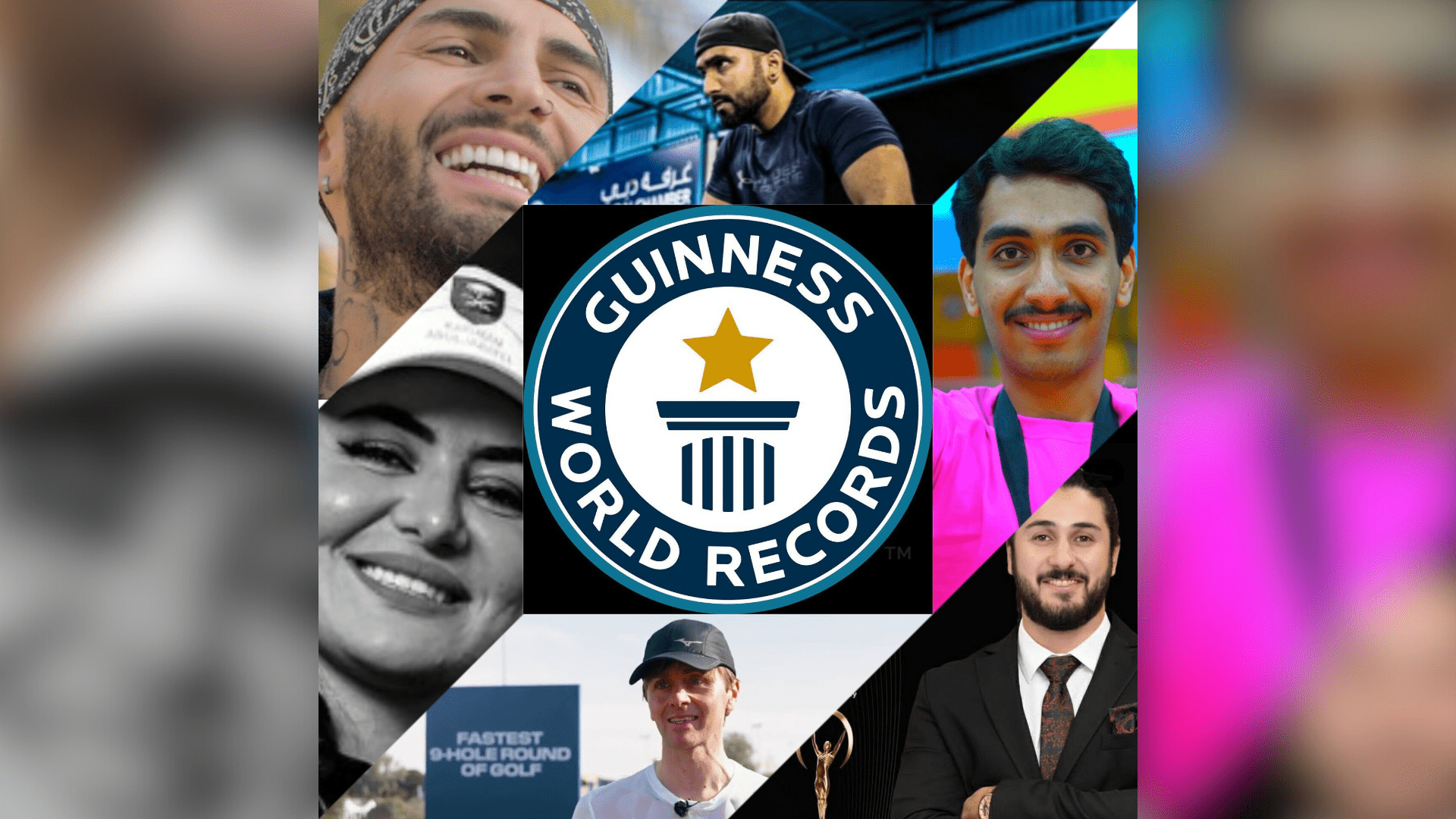 A Guinness World Records promotional collage.