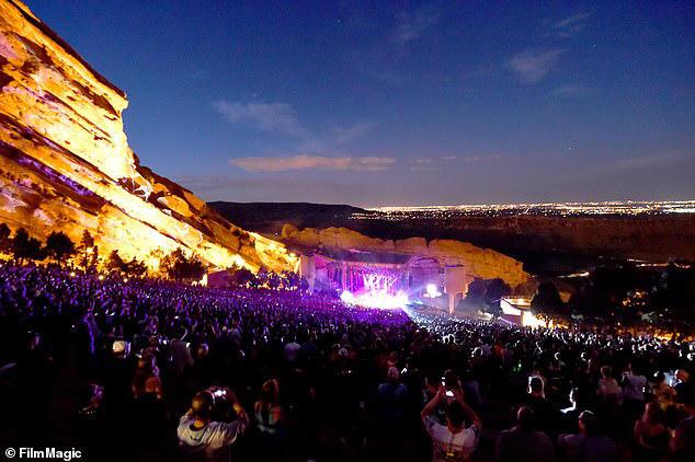 Red Rocks Amphitheatre during a performance.