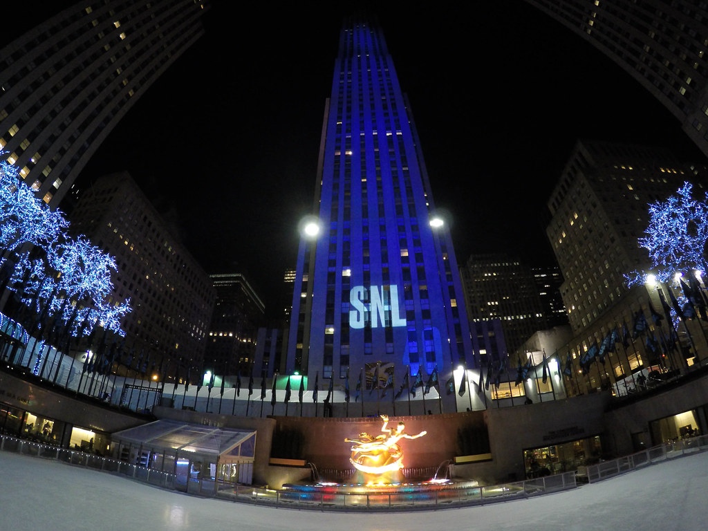 Rockefeller Center at night